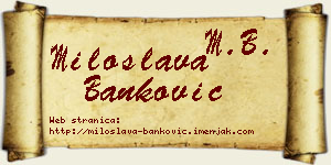 Miloslava Banković vizit kartica